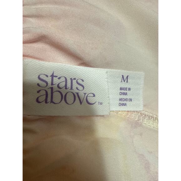 Stars Above Multicolor Silky Satin Marble Print 2Pc Sleepwear Robe Set Size M - Picture 6 of 7